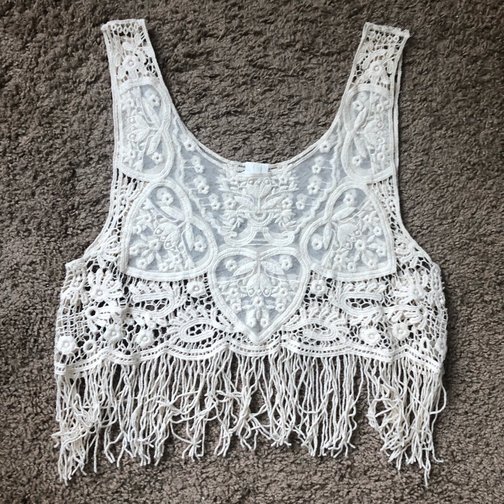 White Lace Crop Top |NWOT|